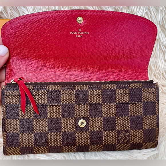 SOLD Authentic Louis Vuitton Emilie Wallet in Brown Damier - Picture 3 of 6